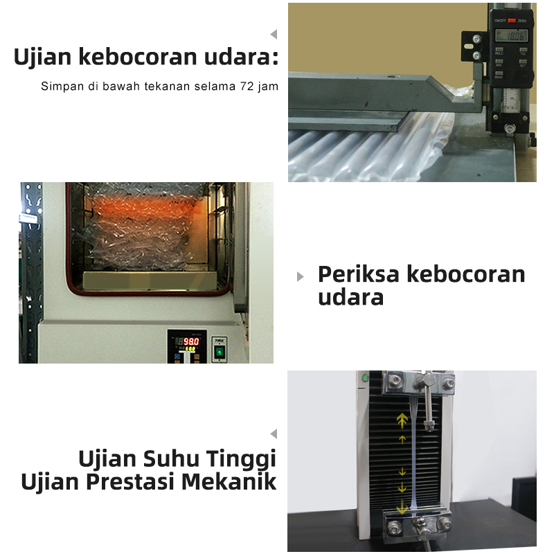 Ujian Keandalan: Beg Udara Ujian kebocoran 72 jam, suhu tinggi & prestasi mekanik