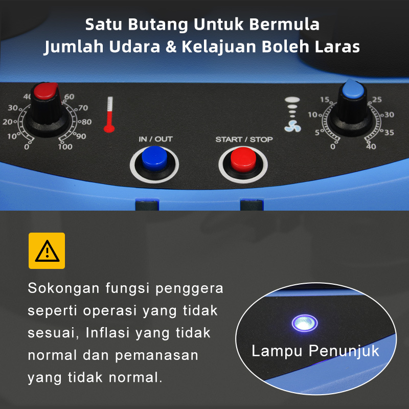 Mesin Bantal Udara: Operasi satu butang, kelajuan boleh laras & fungsi penggera pintar