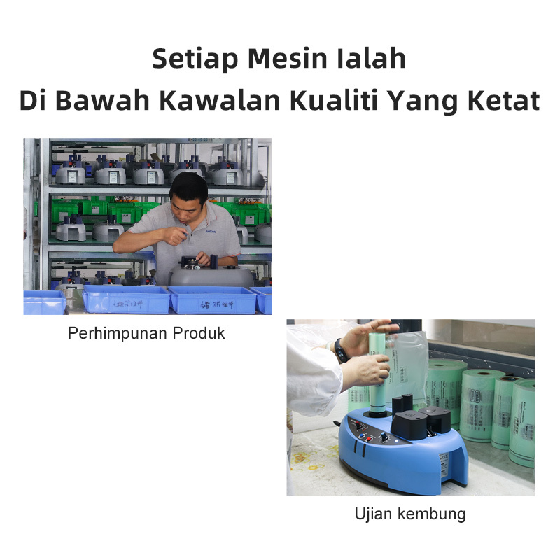 Kawalan kualiti ketat: Proses perhimpunan & ujian kembung mesin bantal udara kecil EA2S