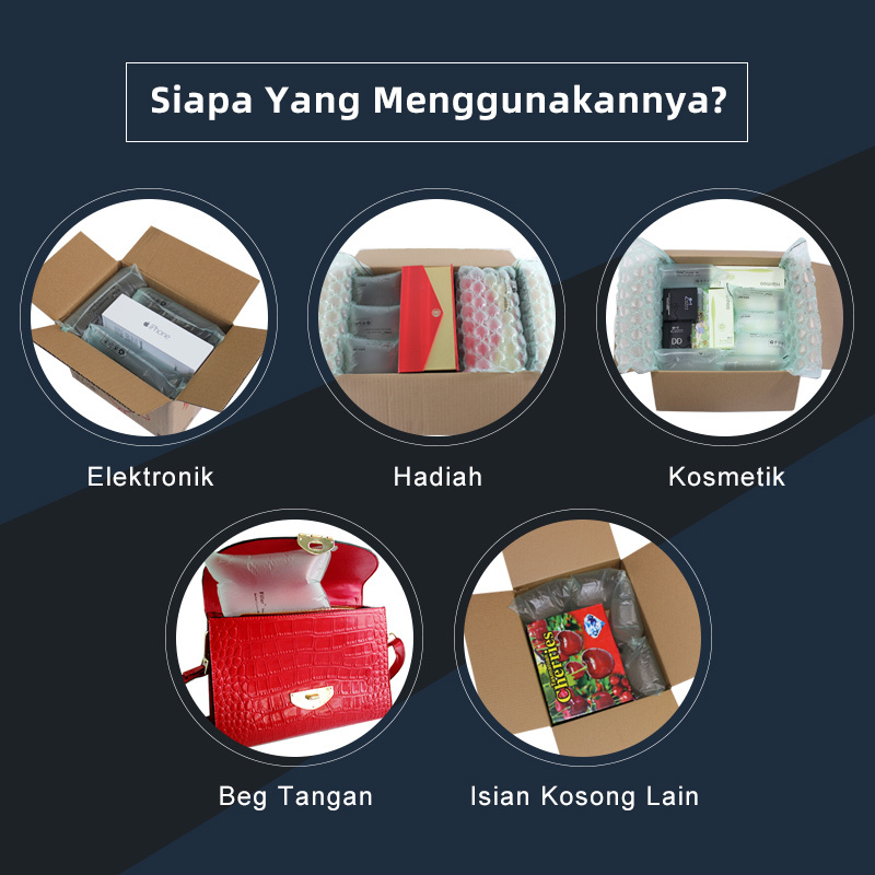 Filem bantal udara kos efektif untuk pengisian ruang kotak penghantaran e-dagang