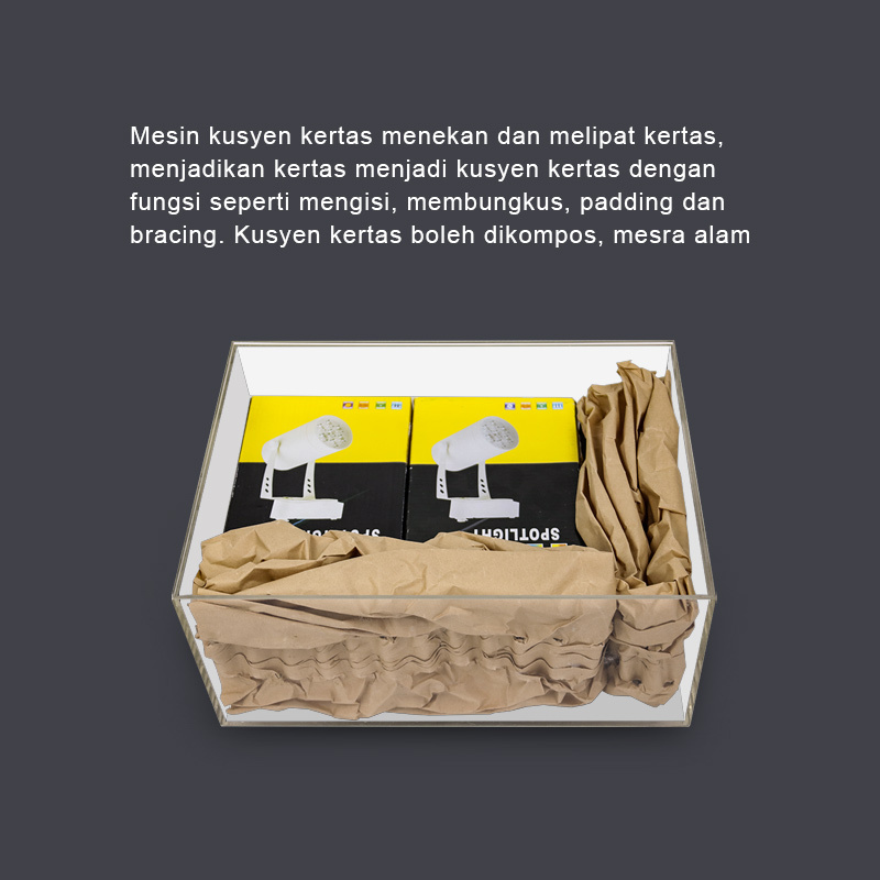 Kusyen Kertas Kompos: Mengisi, membungkus, padding untuk pembungkusan E-dagang