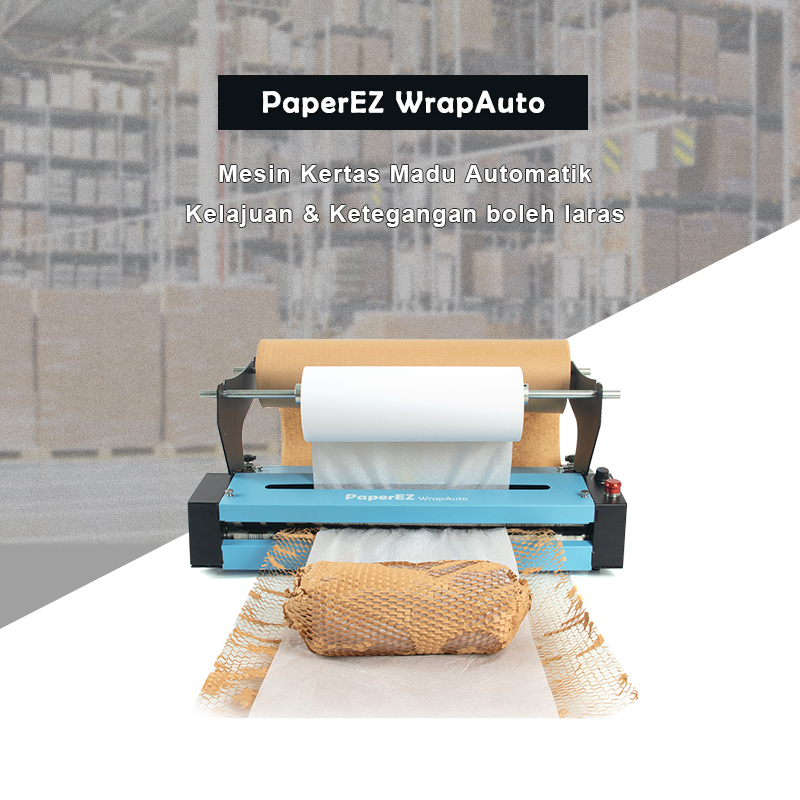 Mesin Sarang Lebah WrapAuto: Automatik, kelajuan & ketegangan boleh laras untuk kecekapan