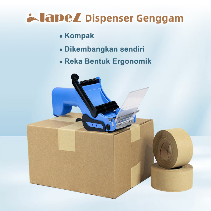 Dispenser Genggam: TapeZ kompak, mudah alih & Reka Bentuk Ergonomik untuk pita kertas air