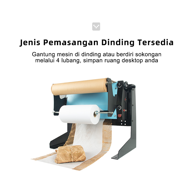 Pemasangan Dinding: Mesin Sarang Lebah WrapAuto, simpan ruang desktop, serba boleh