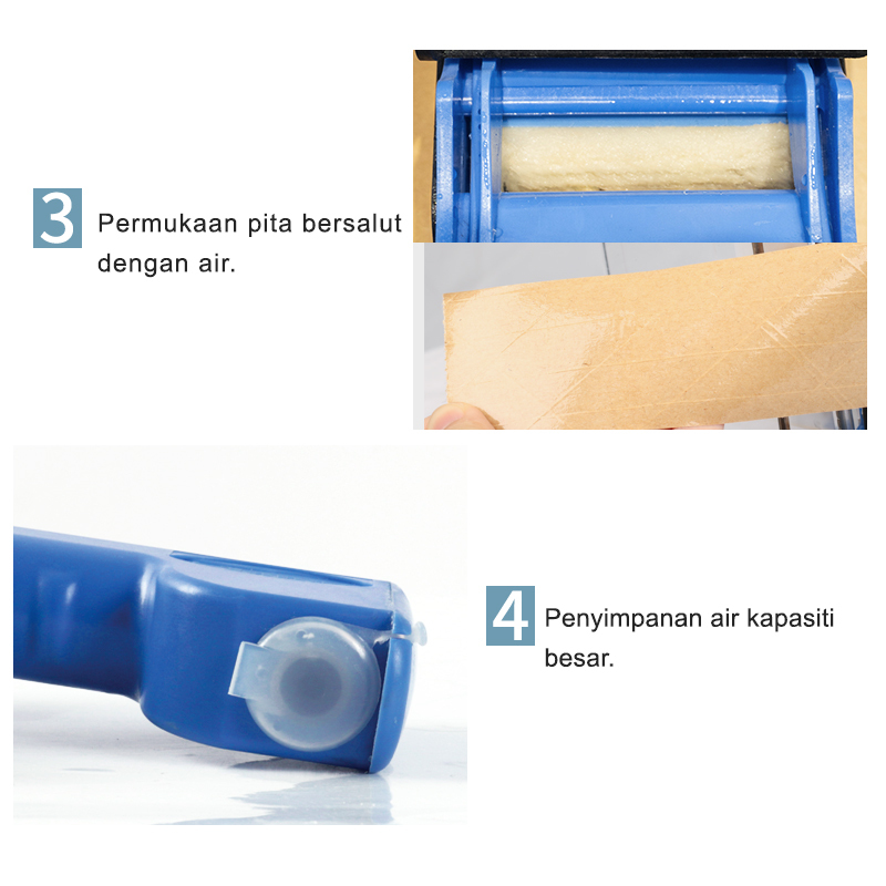 Penyimpanan Air Besar: Dispenser Genggam, permukaan pita bersalut air untuk pita kertas bergamur