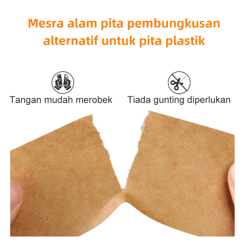 Alternatif Mesra Alam: TapeZ Kraft, mudah merobek tangan & tiada gunting untuk pembungkusan