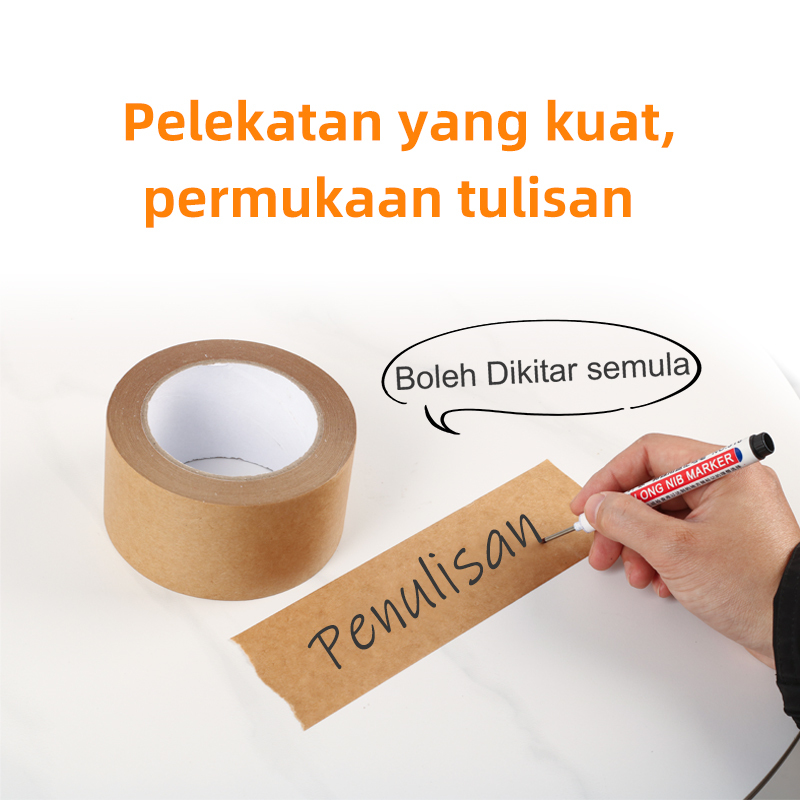 Pelekatan Kuat: TapeZ Kraft, permukaan tulisan, boleh dikitar semula & mesra alam