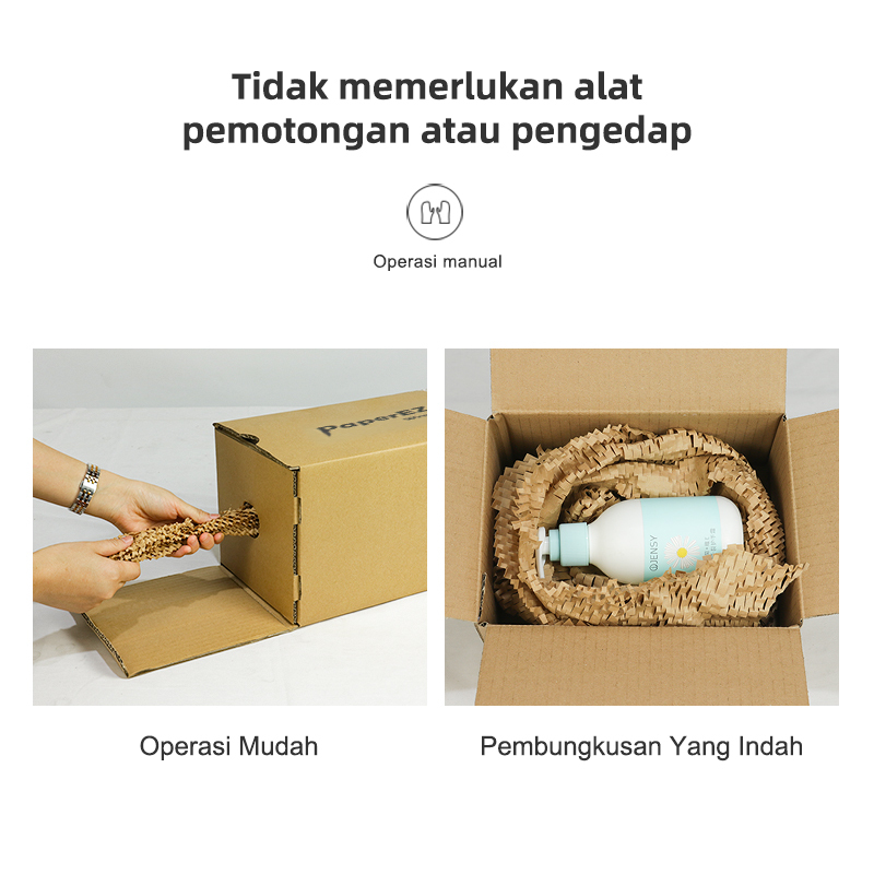 Tidak Perlu Alat: Pengisi Kosong WrapBox untuk operasi mudah tanpa pemotongan/pengedap