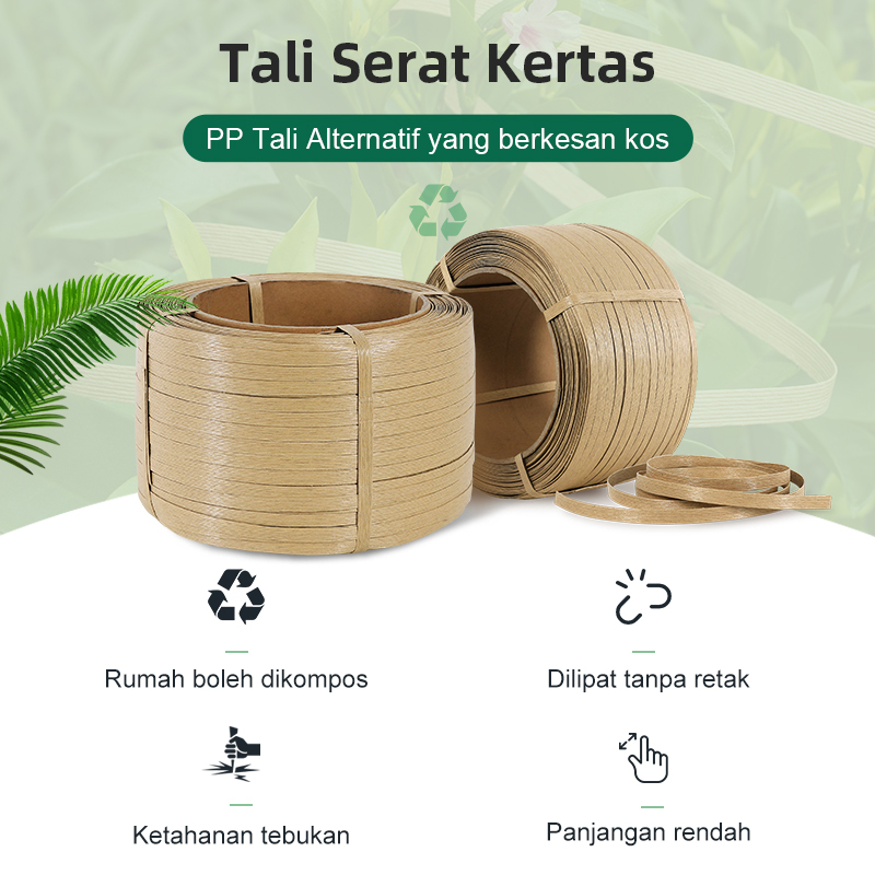 Tali Serat Kertas: PaperEZ Strap, alternatif PP kos efektif, kuat & boleh terurai