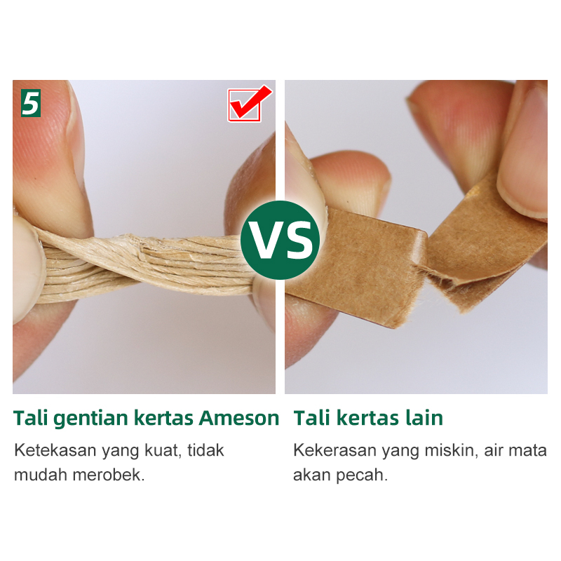 Kualiti Tali Kertas: PaperEZ Strap Ameson ketekasan kuat, tidak mudah merobek vs jenama lain