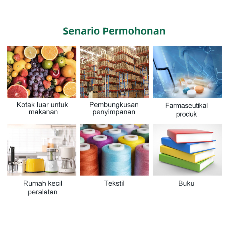 Senario Permohonan: PaperEZ Tali Kertas utk Kotak Makanan, Peralatan, Farmaseutikal & Buku