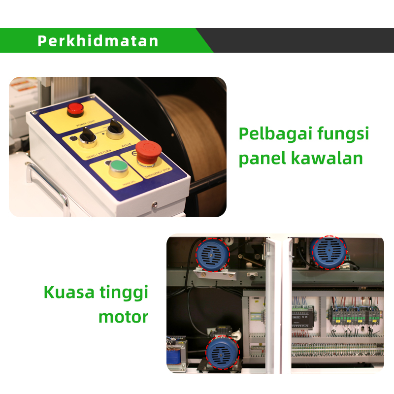 Ciri Utama: PZMH-101A Mesin Pengikat Automatik guna panel pelbagai fungsi & motor kuasa tinggi