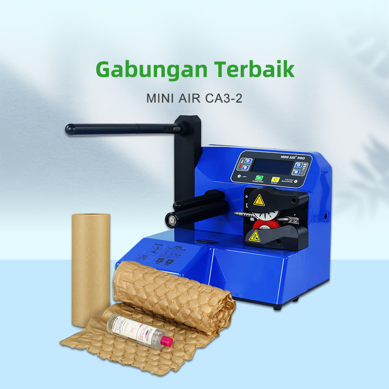 Gabungan terbaik: Gelembung udara kertas BioAir mesra alam dan mesin MINI AIR PA2