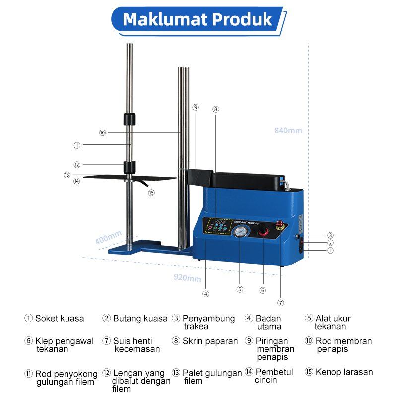 MINI AIR TA4S Mesin Kolum Udara + Air Column Film