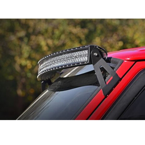 50" Curved LED Light Bar Windshield Roof Mount Bracket for 1984-2001 Jeep XJ Cherokee