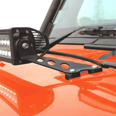 Hood Mounting Brackets for 22" LED Light Bar Work Lights Fog Lights Fit Jeep Wrangler JK 2007-2017