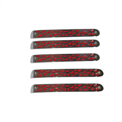 3/5X RED/WHITE/BLACK ALUMINUM DOOR HANDLE BAR MOULDING TRIM COVER FOR JEEP WRANGLER (2007-2017 JEEP WRANGLER JK)