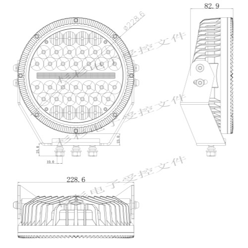 Round LED Driving Lights Black Face Cover Design 9 Inch 340W With Amber/White DRL SS-3059A