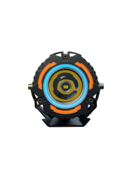 Round LED Work Lights Silk Screen Design 4 Inch 60W With Amber/White Surrend Watter Flow Mode SS-3071