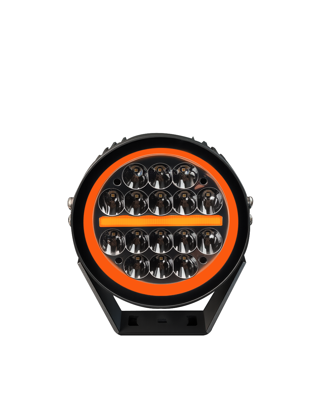 Round LED Work Lights Silk Screen Design 7 Inch 160W With Amber/White DRL SS-3067-160W