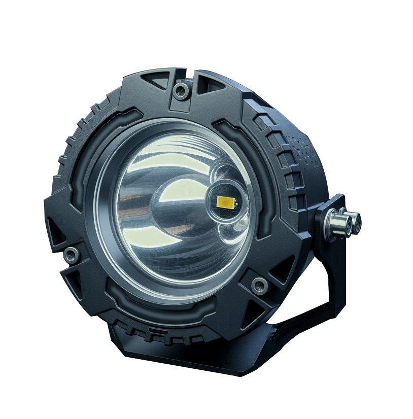 Round LED Work Lights Silk Screen Design 4 Inch 60W With Amber/White Surrend Watter Flow Mode SS-3071