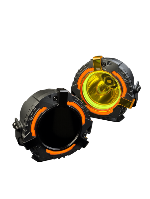 Round LED Work Lights Silk Screen Design 4 Inch 60W With Amber/White Surrend Watter Flow Mode SS-3071