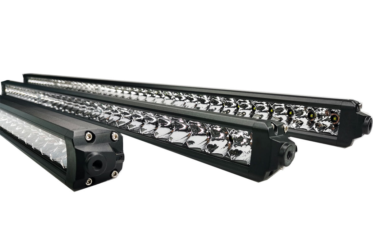 Single Row LED Light Bar E48 Series Length From 12 inch to 52 inch available With Red/Blue/Yellow Drl