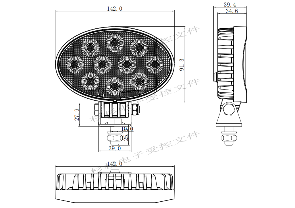 Round LED Work Lights Flood Beam 6 Inch 200W White Color SS-2029