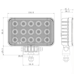 Square LED Work Lights Flood Beam 6 Inch 90W White Color SS-2032