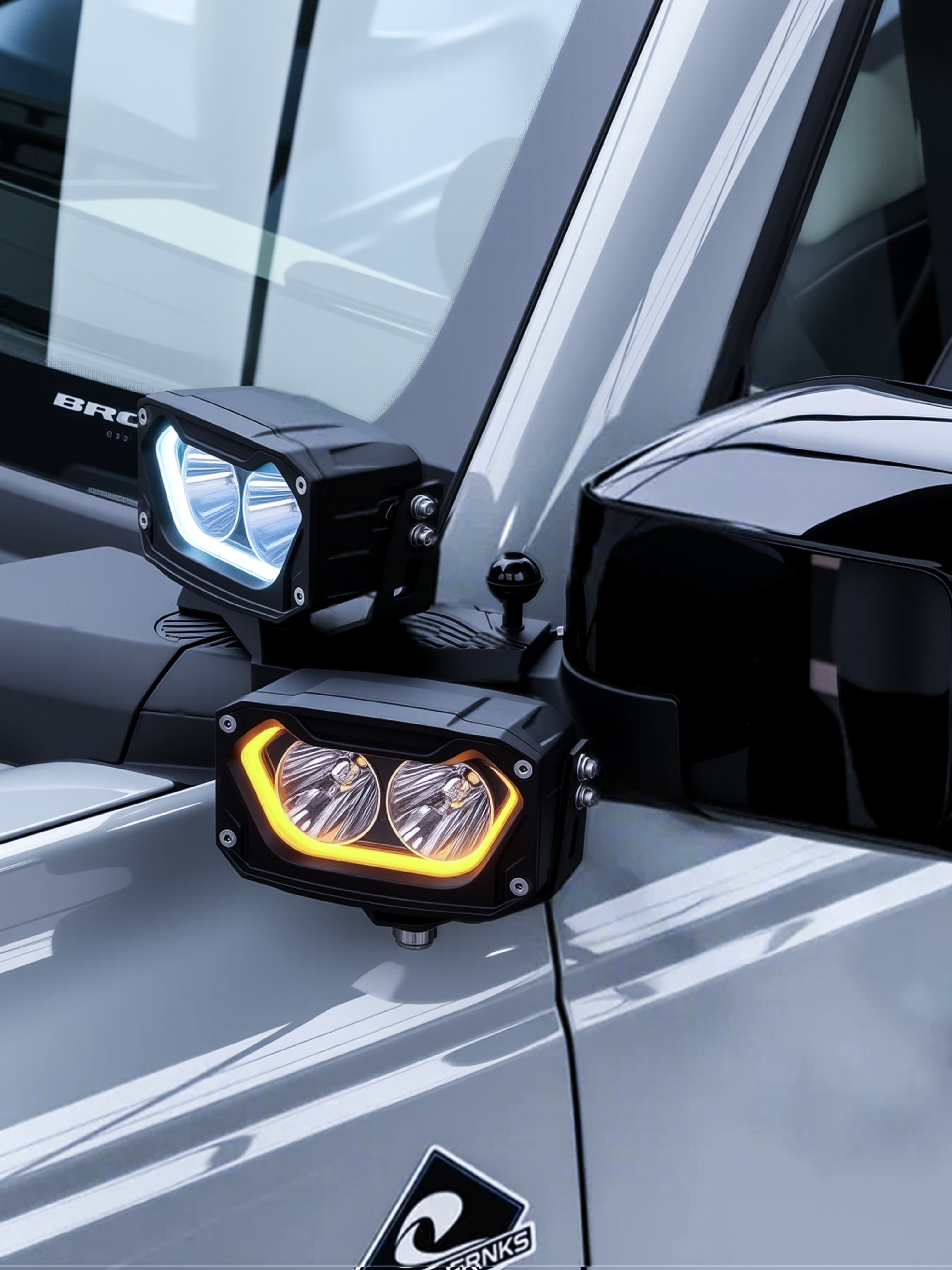 Square 40W LED Work Light Spot Beam White/Yellow PC Lens White/Amber Color White/ Drl:Amber SS-3060-40W