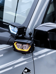 Square 40W LED Work Light Spot Beam White/Yellow PC Lens White/Amber Color White/ Drl:Amber SS-3060-40W