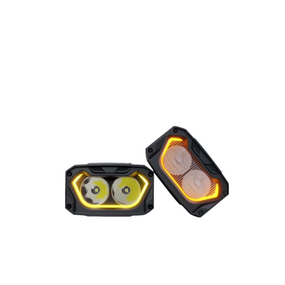 Square 40W LED Work Light Spot Beam White/Yellow PC Lens White/Amber Color White/ Drl:Amber SS-3060-40W