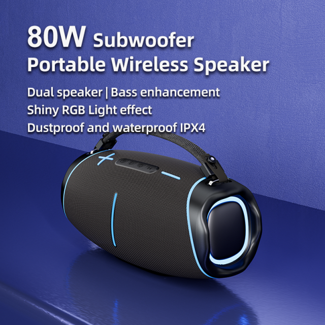 High-Power Outdoor Portable Speaker with High-Quality Sound