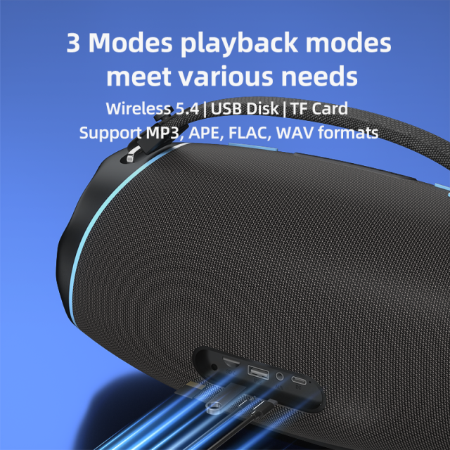 High-Power Outdoor Portable Speaker with High-Quality Sound