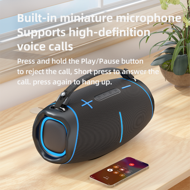 High-Power Outdoor Portable Speaker with High-Quality Sound