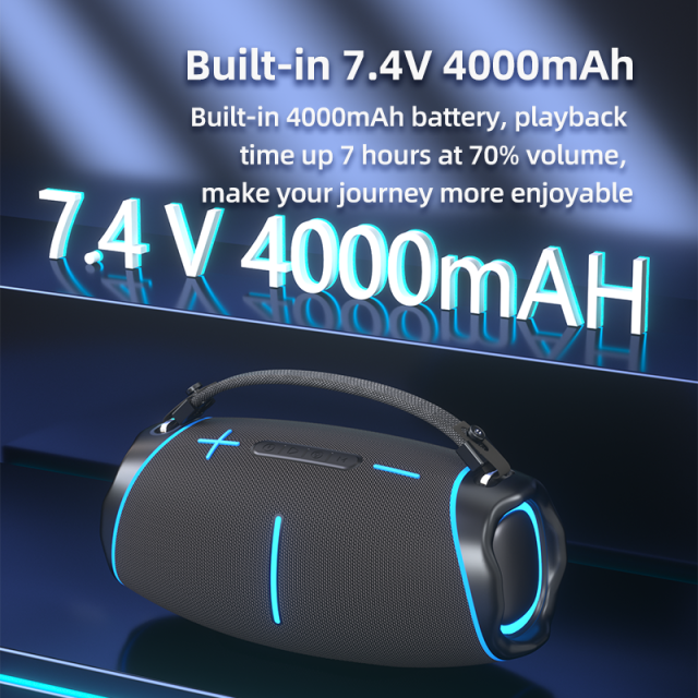 High-Power Outdoor Portable Speaker with High-Quality Sound