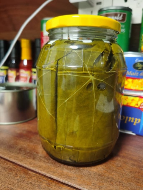 Vine leaves Grape leaves in glass jar/in drum/in Barrel