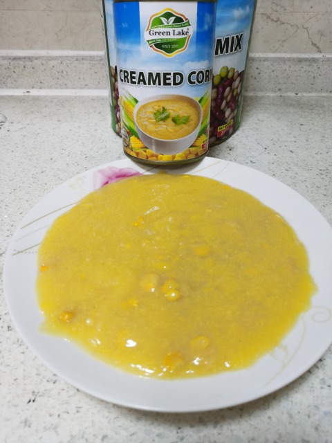 Canned creamy style corn
