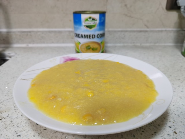 Canned creamy style corn