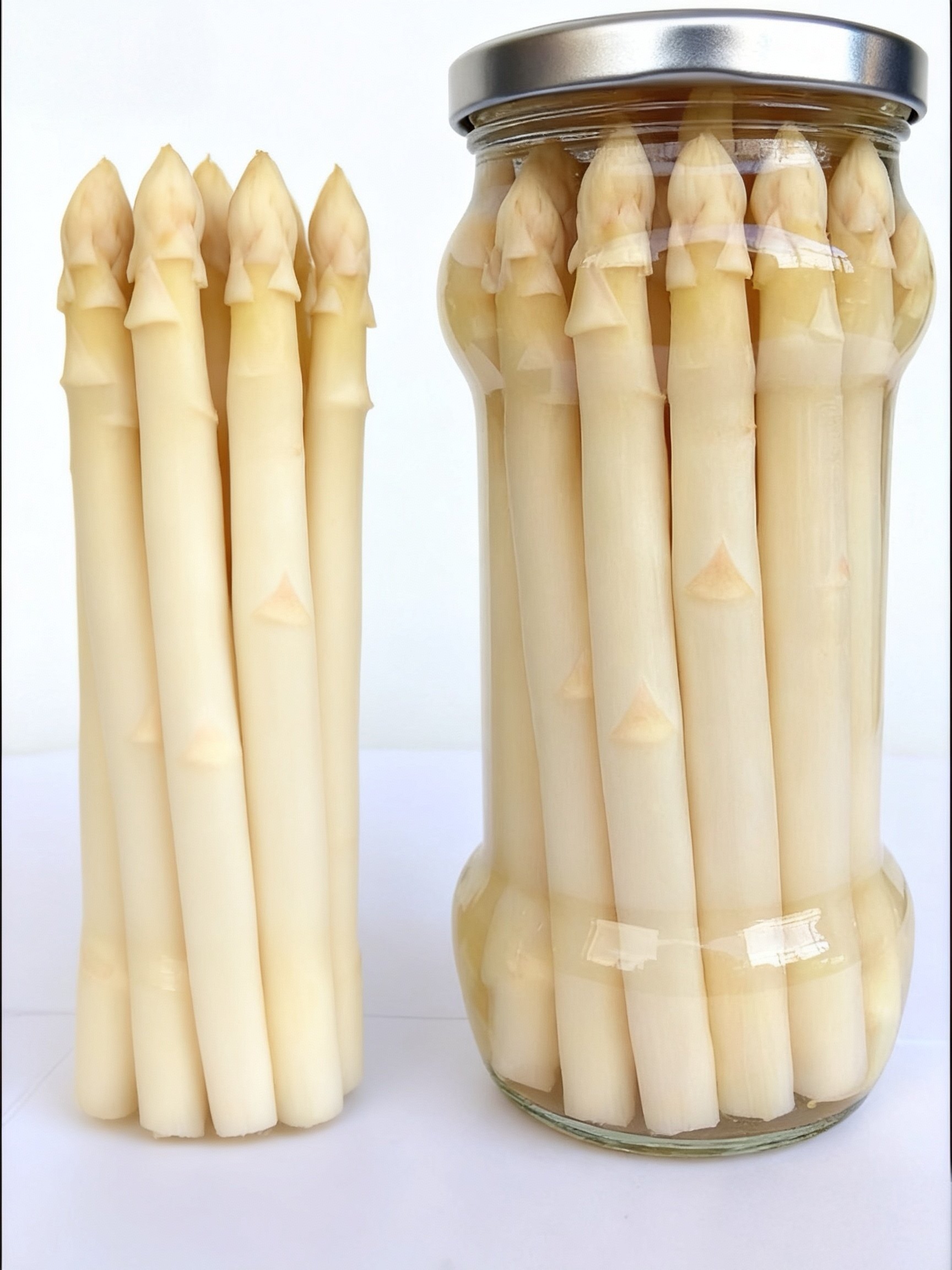 Canned white Asparagus