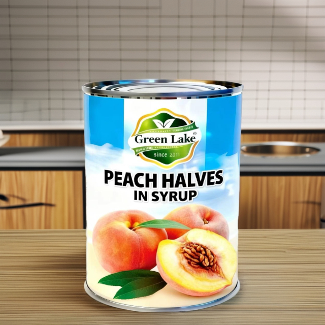 Canned peach in syrup