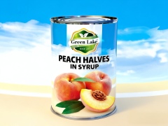 Canned peach in syrup