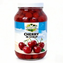 Cherry in syrup in jar