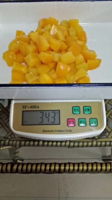 Canned Peach diced in syrup