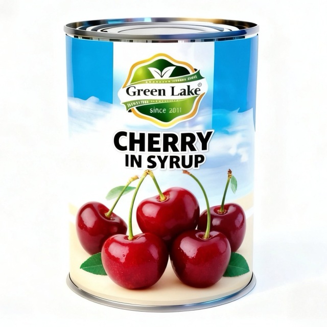 Canned cherry in syrup