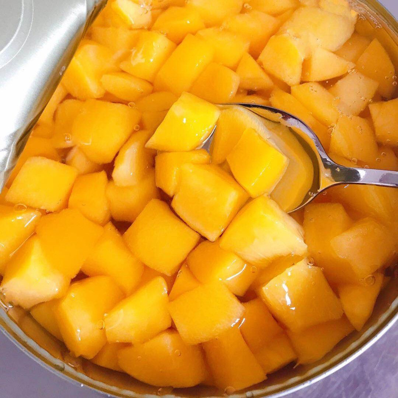 Canned Peach diced in syrup