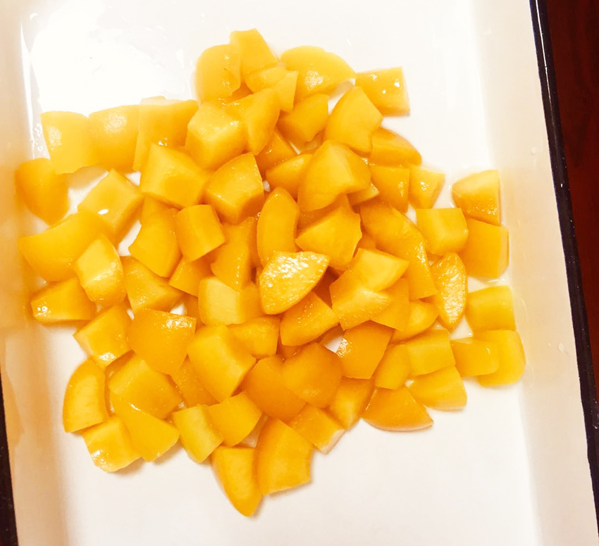 Canned Peach diced in syrup