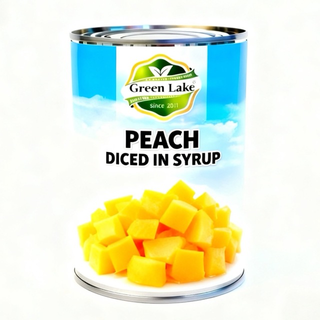 Canned Peach diced in syrup