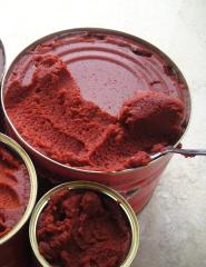 Canned tomato paste