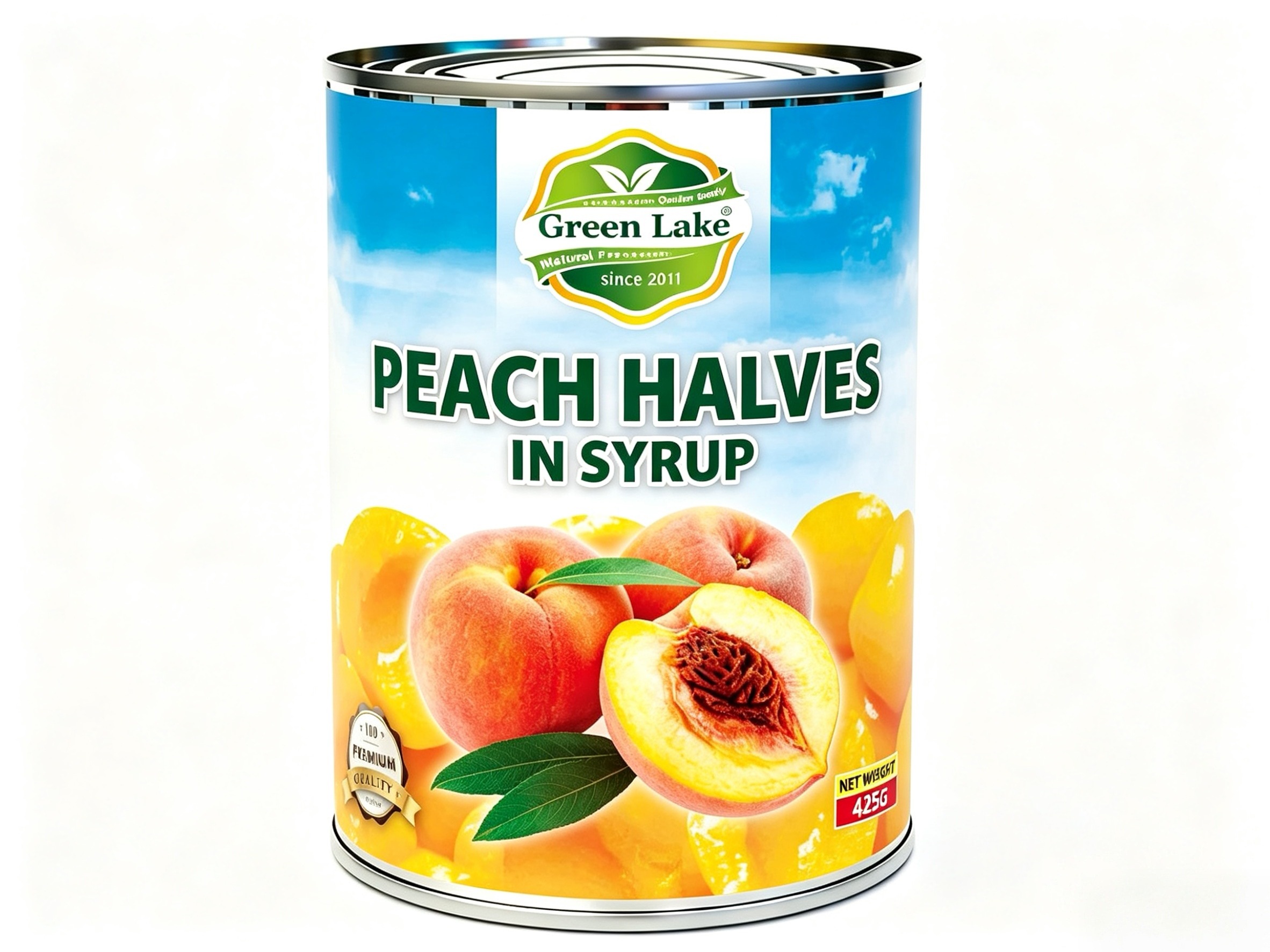 Canned peach in syrup
